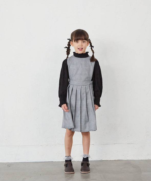 フラワーレースシャーリングカラープルオーバー