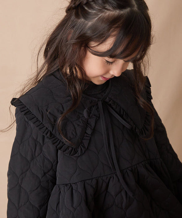 キルティングフリル付け衿