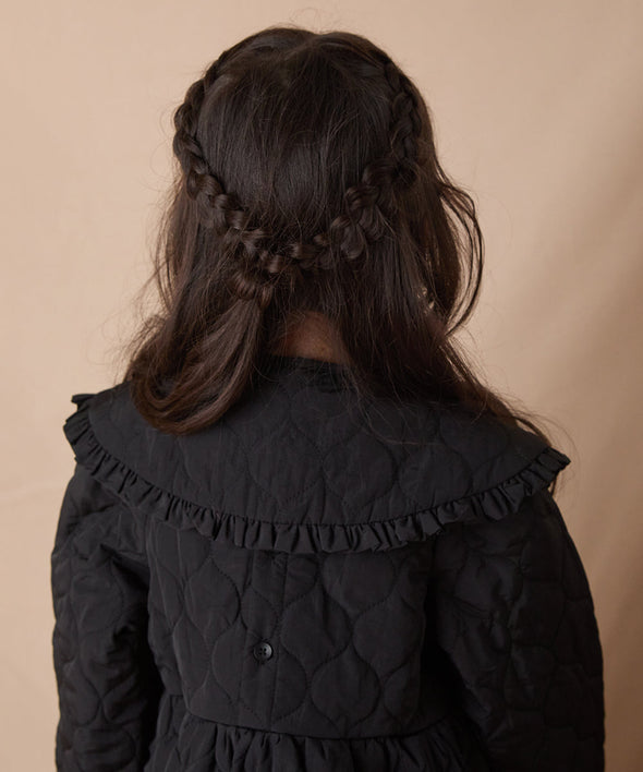 キルティングフリル付け衿