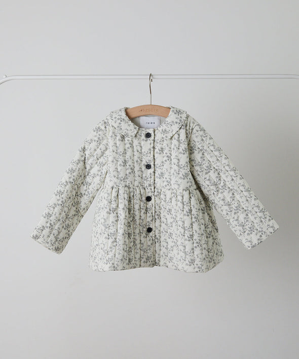 【リンクコーデ】キルティング花柄コート