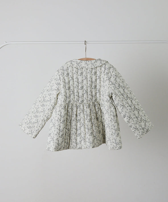 【リンクコーデ】キルティング花柄コート