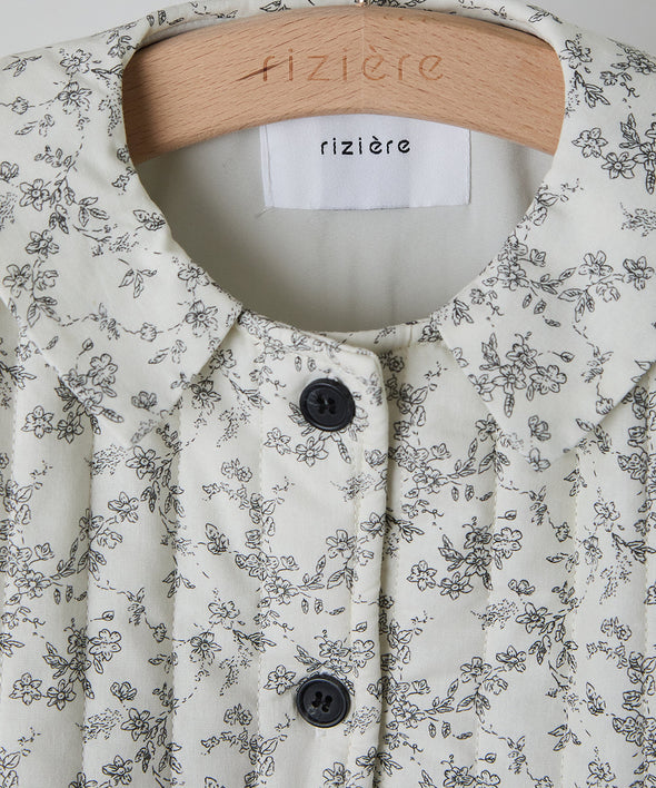 【リンクコーデ】キルティング花柄コート