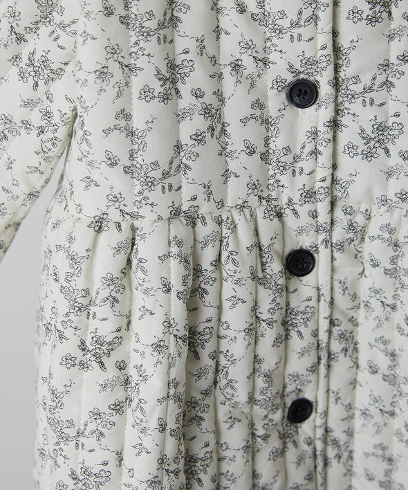 【リンクコーデ】キルティング花柄コート