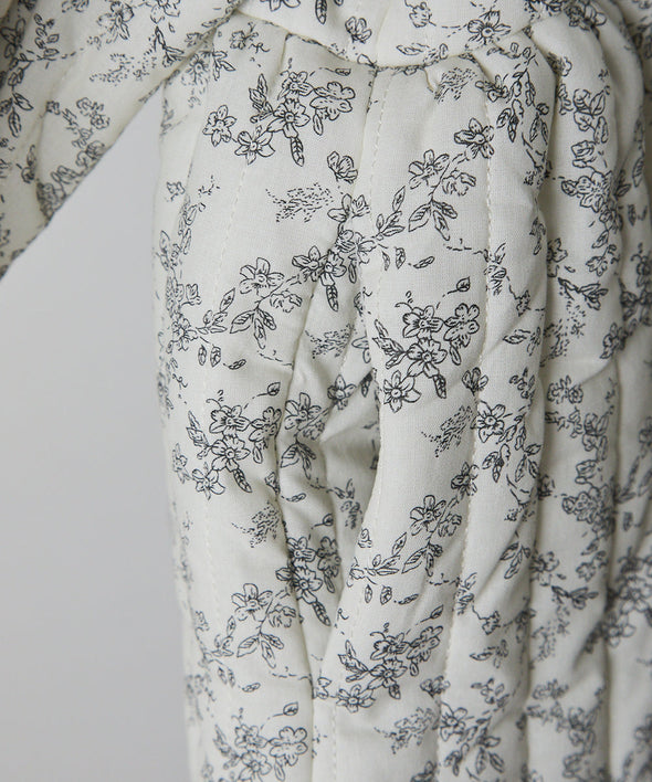 【リンクコーデ】キルティング花柄コート