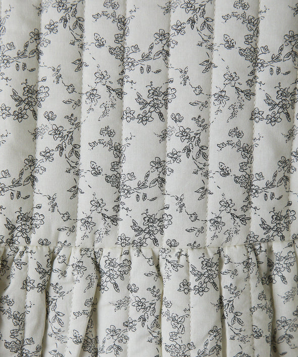 【リンクコーデ】キルティング花柄コート