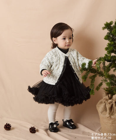 【リンクコーデ】ベビーキルティング花柄ジャケット