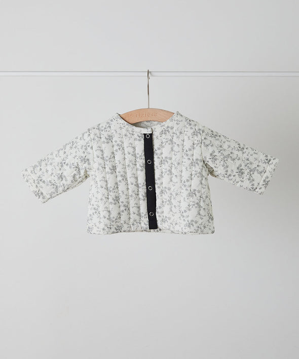 【リンクコーデ】ベビーキルティング花柄ジャケット