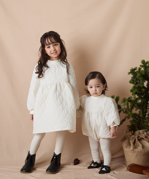 【リンクコーデ】キルティングワンピース