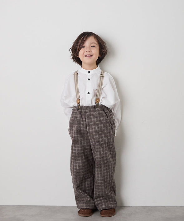 チェック柄ストレートパンツ