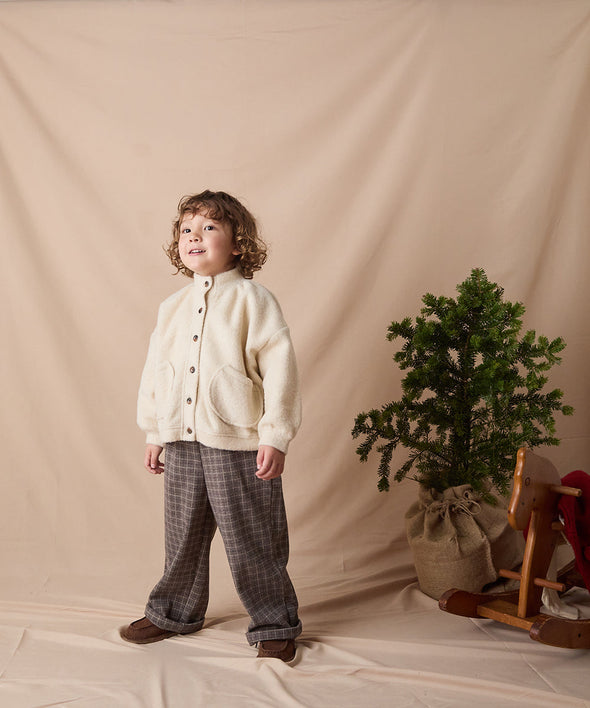 チェック柄ストレートパンツ