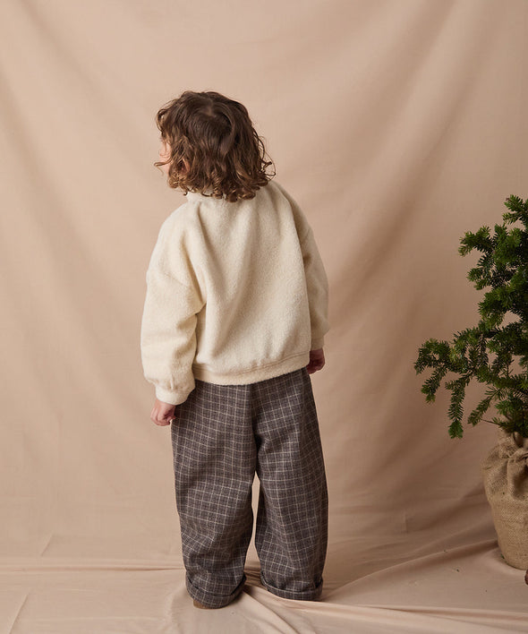 チェック柄ストレートパンツ