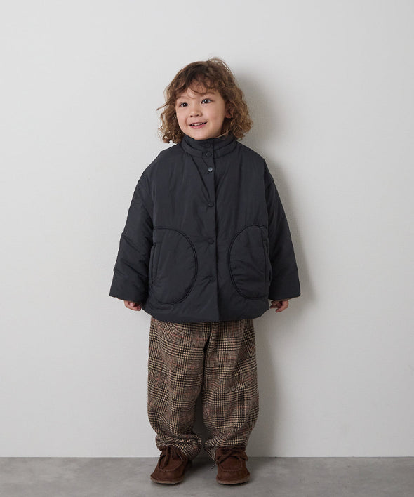 チェック柄テーパードパンツ