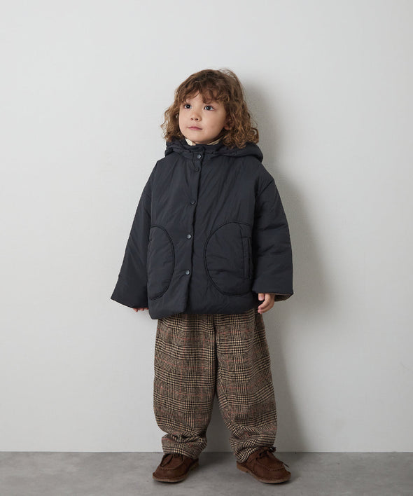 チェック柄テーパードパンツ