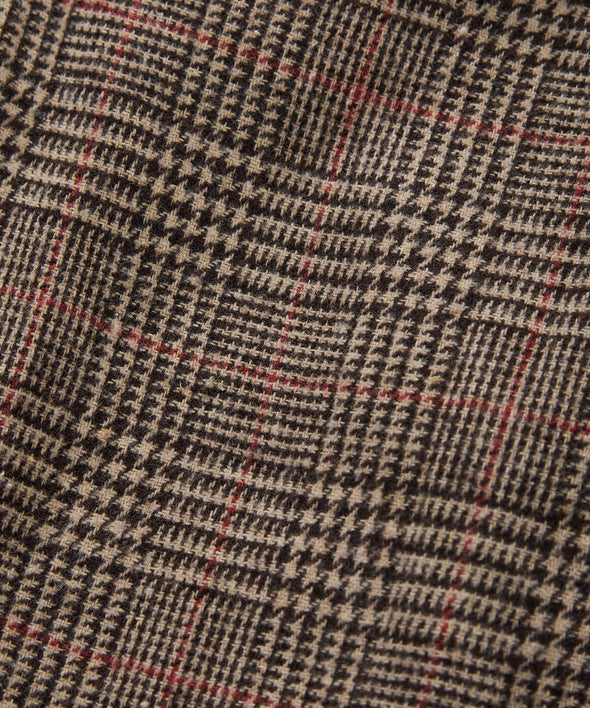 チェック柄テーパードパンツ