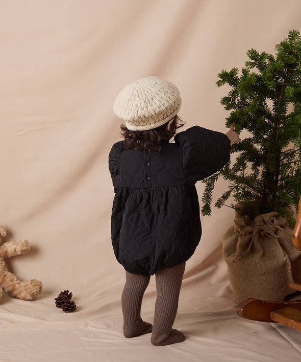 【リンクコーデ】キルティングベビーロンパース