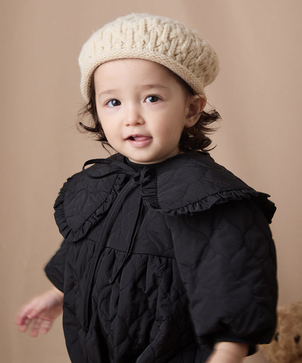 【リンクコーデ】キルティングベビーロンパース