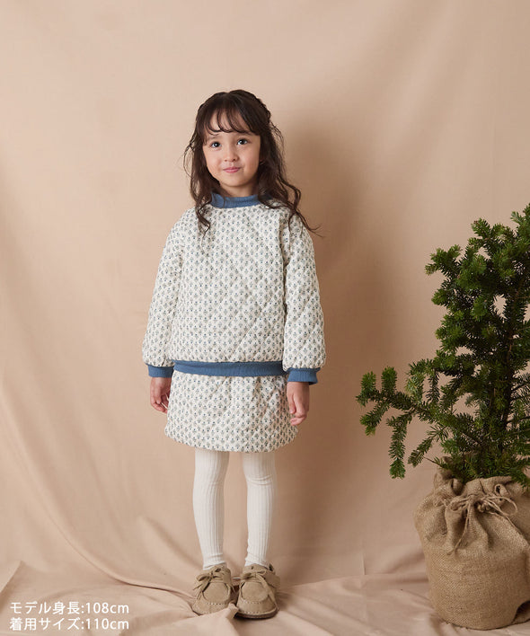 フラワープリントキルティングセットアップ