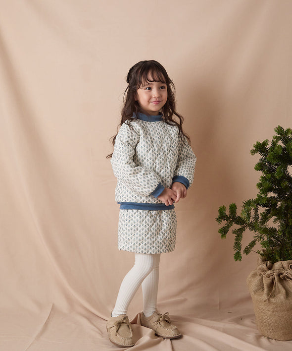 フラワープリントキルティングセットアップ