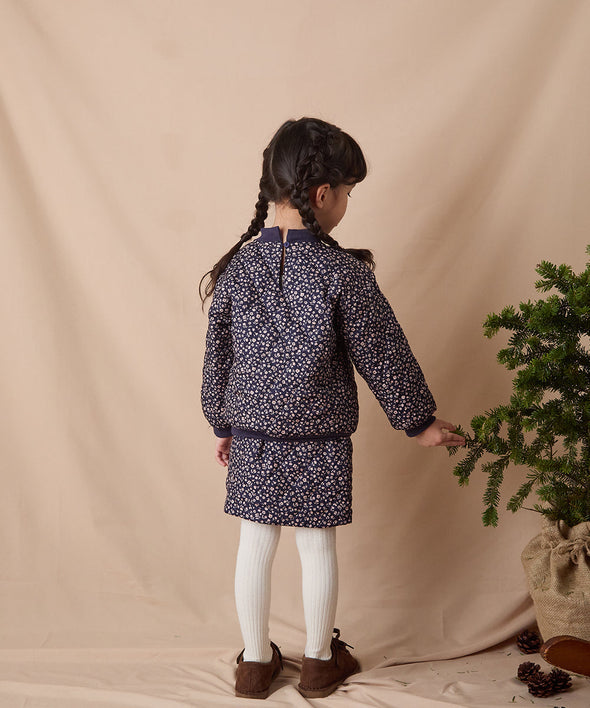 フラワープリントキルティングセットアップ