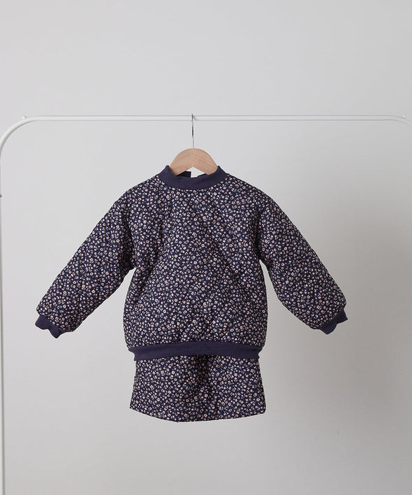 フラワープリントキルティングセットアップ