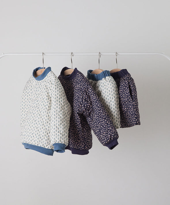 フラワープリントキルティングセットアップ