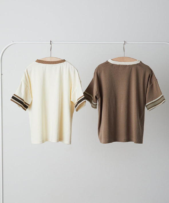 袖口ラインＴシャツ